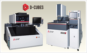 Electrical-discharge Machines : Complicated shapes can easily be manufactured by both first timer and long time users.  Mitsubishi Electric die-sinking EDMs and Wire-cut EDMs enhance productivity with high-speed and high-accuracy machining.  Besides mold making, it is also recognized as a great tool in manufacturing high reliable parts used in aircraft and IT industries.