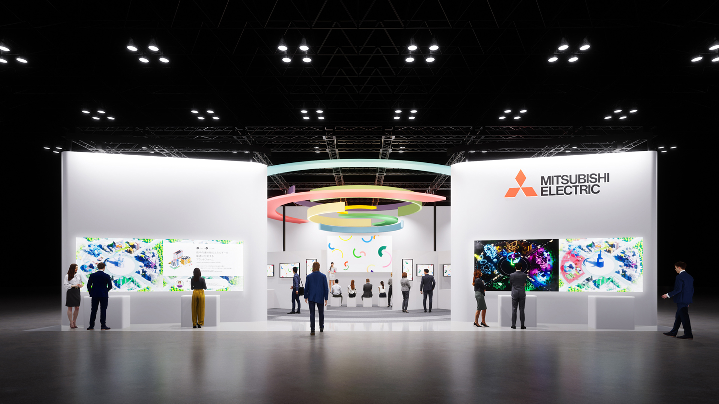 Rendition of Mitsubishi Electric booth